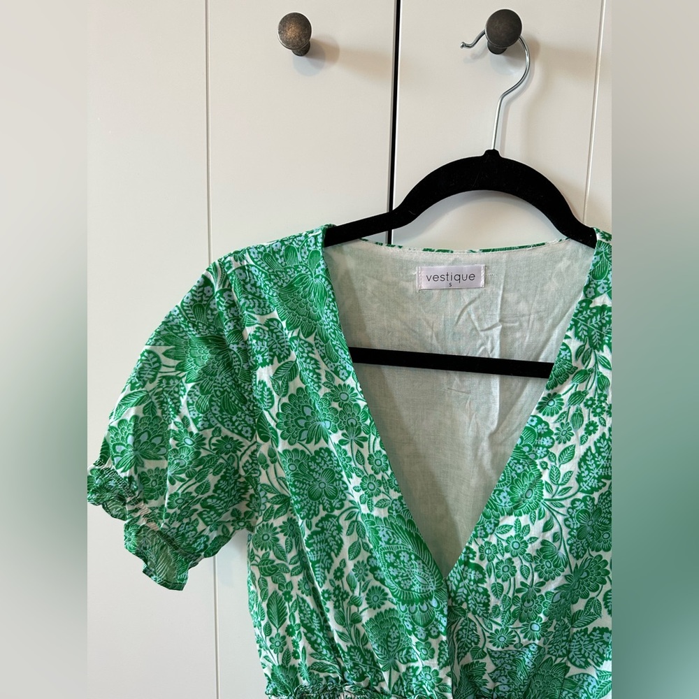 Vestique Green Mini Dress